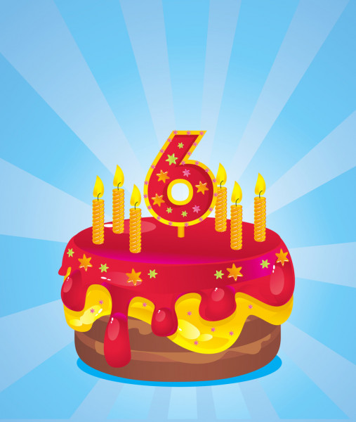 six years old birthday cake